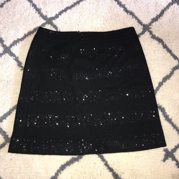 LOFT Sequin Wool Skirt - Picture 2 of 6
